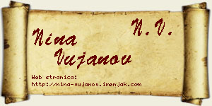 Nina Vujanov vizit kartica